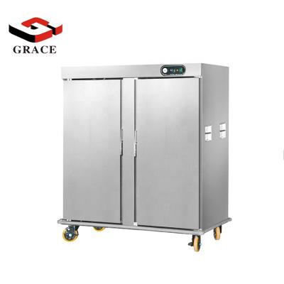 중국 Commercial Stainless Steel Hotel Cabinet Stainless Steel Banquet Standing Food Warmer Cart 판매용