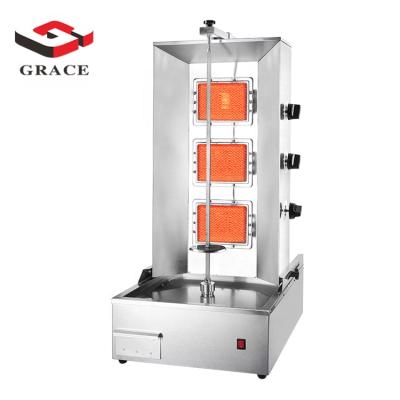 China Automatic rotary fast food restaurant food truck 3 burner shawarma machine for sale for sale