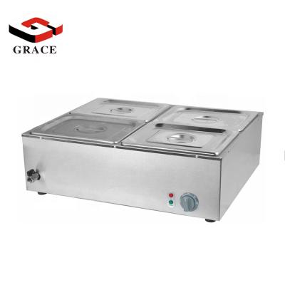 China Stainless Steel Restaurant Equipment Electric Food Warmer 4 Pans Bain Marie Te koop