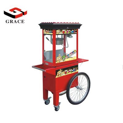 China Commercial Hot Air Supply Electric Commercial Popcorn Making Machine Maker With Trolley Cart for sale