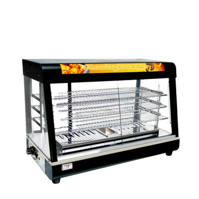 China Commercial Stainless Steel Restaurant Cabinet Putting On Glass Table Top Food Warmer Display Hot Showcase for sale