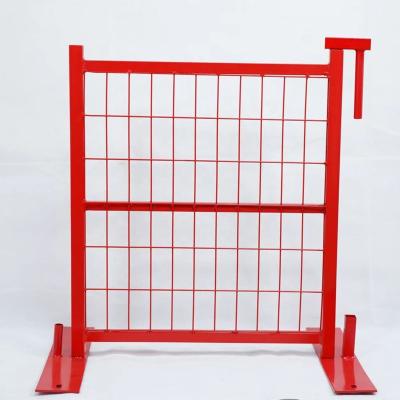 China Manufacture Building Construction Retractable Yellow Color 6ftx10ft Easily Assembled Portable Fencing Outdoor Powder Coated Canada Temporary Fence for sale