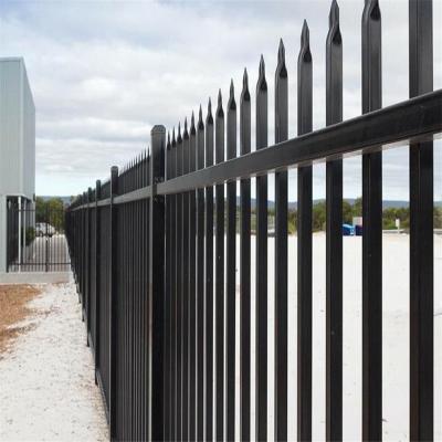 China Easily Assembled Metalx Commercial Pressed Top Black Outdoor Metal Barrier For Sale 6ft x 8ft Steel Barrier for sale