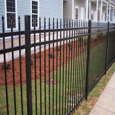 China Best Selling Easily Assembled Fence Factory Price Design Galvanized Iron Metal Wrought Iron Material Zinc Steel Fence for sale