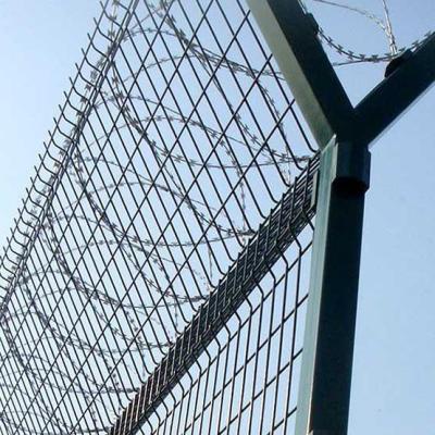 China Easily Assembled Hot Dip Galvanized Security Anti Climb Wire Mesh Fence Airport Security Welded Mesh Fence For Sale for sale