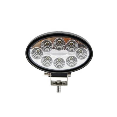 China Alloy Die-casting Auto Lighting LED 6 Inch LED Work Flood Light Oval 24W 12 Volt Boat LED Vehicle Lamp for sale