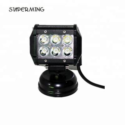 China Diecast Aluminum Housing 18w 2 Tiers Led Work Light Spot Led Bar Light For Truck Offroad Motorcycle for sale