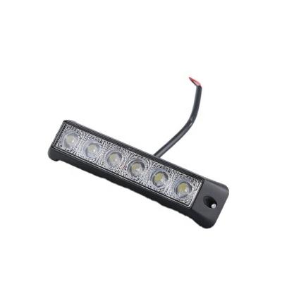 China 18W LED Light Car Accessories Para White Amber Automobile 189*44*30mm for sale