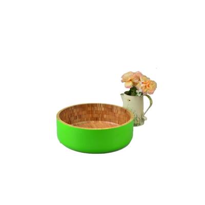 China Factory direct sale viable bamboo round and clear salad bowl for sale for sale