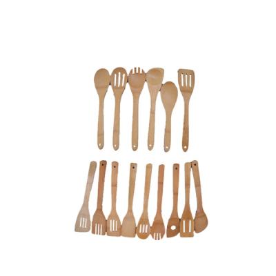 China Sustainable Eco-friendly Fashion Restaurant Bamboo Spatula Sets Spoon Sets For Sale for sale