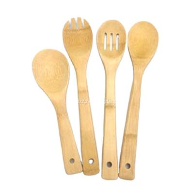 China Eco-friendly bamboo kitchen accessories non-stick cookware spoon sets 4 pcs utensils set on sale for sale