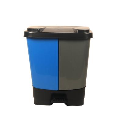 China 20L 40L 60L Sustainable Liter Pedal Bin Types Household Classification Two Indoor Garbage for sale