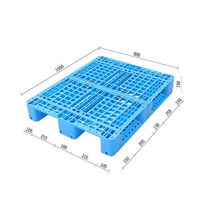 China Single Faced HDPE 1000*800 Steel Reinforced Heavy Duty Plastic Euro Stretch Pallet for sale