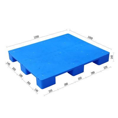 China 1200*1000 Single Faced Nine Feet Plastic Pallet Flat Surface Able Stackable Strong Top Rack for sale