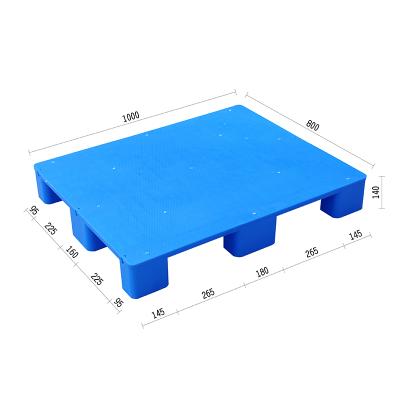 China 1000x800 Single Faced Nine Feet Solid Top Plastic Pallet Flat Surface Warehouse Logistics for sale