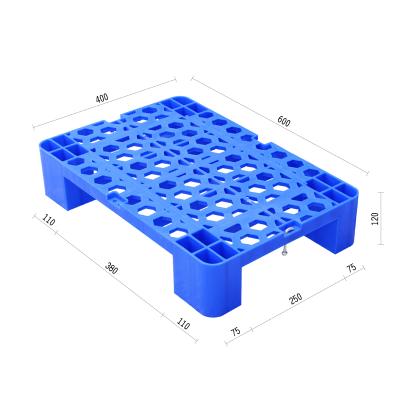 China Small Size Supermarket Warehouse Single Faced Flat Surface 60x40 Mini Plastic Pallet for sale