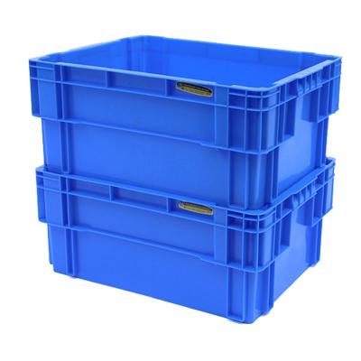 China 6428 Square HDPE Good Quality Stacking Plastic Crate Storage Turnover Box for sale