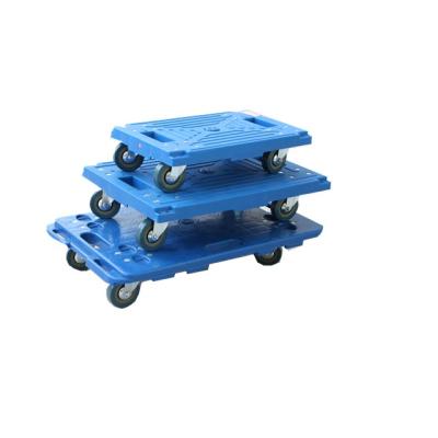 China Hot Selling Plastic Easy-transport Platform Trolley, With Wheels for sale