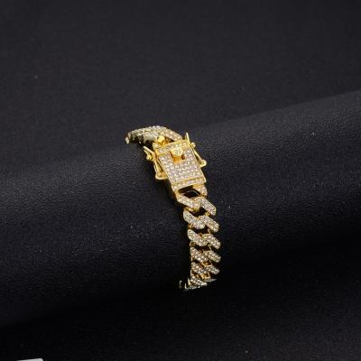 China Hot Selling Hip Hop Jewelry Fashionable Copper Men's Hip Hop Jewelry Non Tarnish Outlet Iced Out Hip Hop Cuban Link Diamond Chain for sale