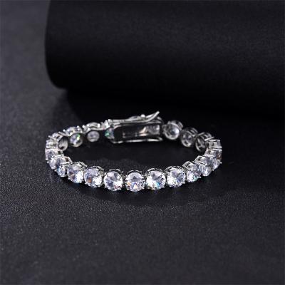 China Jewelry Zircon Tennis Bracelets Women Crystal Diamond Plated Tennis Bracelet Classic Silver Hiphop 5mm for sale