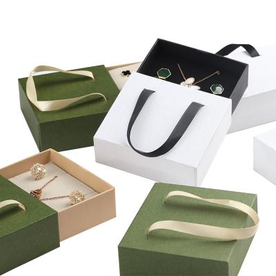 China Eco-Friendly Wedding Ring Box Packaging Women Box Portable Jewelry Box Engagement Packaging Jewelry Gift Custom Jewelry Box for sale