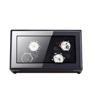 China New Trend Logo Fingerprint Watch Box 4 Eco-friendly Products Customized Watch Winder for sale