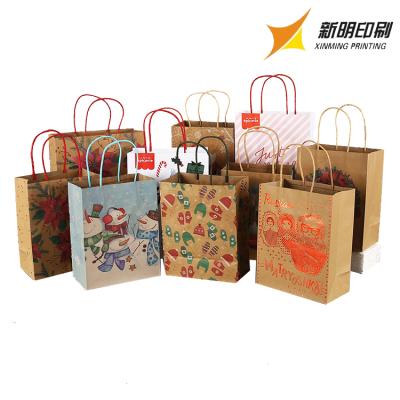 中国 Custom handmade red marble gift shopping gift bag printing luxury wrapping paper eco fancy paper bags recyclable paper bags with handles 販売のため