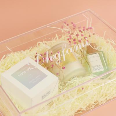 China Wholesale Custom Durable Personalized Large Luxury Clear Acrylic Wedding Invitations Printer Box for sale