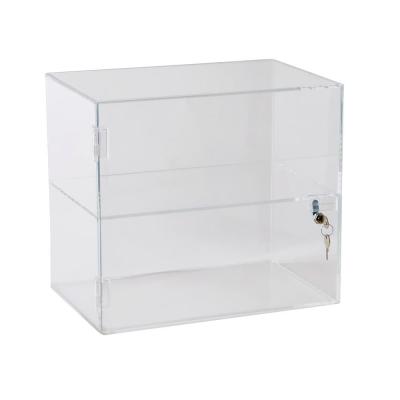 China Acrylic Clear Mounted Toy Display Case Storage Box Sliding Door Acrylic Dust Pad for sale