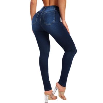 China Frauen Elastische Jeans Hosen Frühling Schlanke Mode Hohe Taille Kleine Füße Jeans zu verkaufen