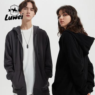 China Wholesale Blank Long Sleeves Zip Up Printed Pullover 350g 100%cotton Men's Clothing Hoodies & Sweatshirts for sale