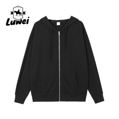 China Odm/oem Wholesale 100%cotton Puls Size Zip Up Harajuku Premium Vintage Custom Print Logo Hoodie for Man for sale