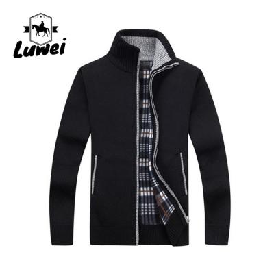 China Autumn Thicken Plus Polyester Black Thick Velvet Sweater Utility Male Clothing Casual Knitwear Jackets Cardigan Coats for sale