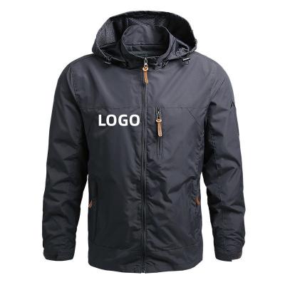 China Wholesale Custom Waterpoof Autumn Windbreaker Zip Hoodies Pockets Mesh Outdoor Hiking Mens Coats Plus Size Men Jacket for sale