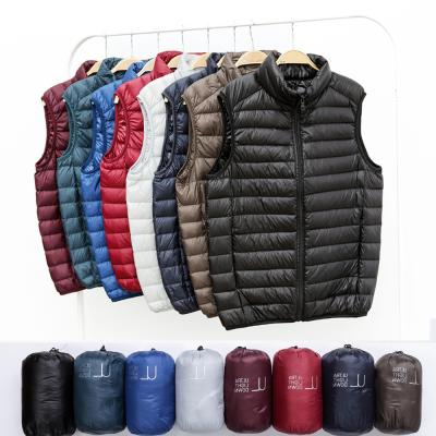 China Wholesale Customs Logo Fashion Winter Lightweight Utility Gilet Casual Waistcoat  Winter Down Vest For Men for sale