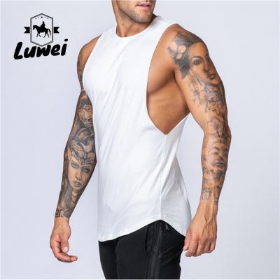 China Sleeveless Men Workout Tank Top Cutout Hollow Bodybuilding Gym Tank Top for sale