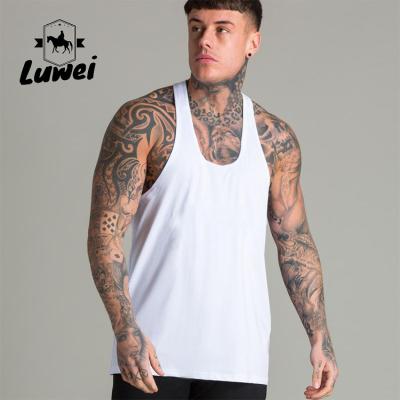 China Bodybuilding Men Workout Tank Top Hollow White Black Cotton Vest for sale