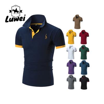 China Slim Fit 100 Baumwoll-Polo-Shirts schnell trocknen Outdoor-Kurzärmel zu verkaufen