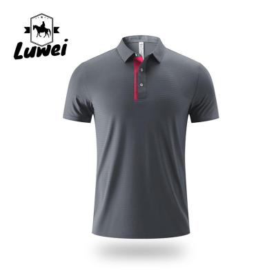 China Männer Polo Sport T-Shirt Broderiertes Logo Business Kurzärmel zu verkaufen