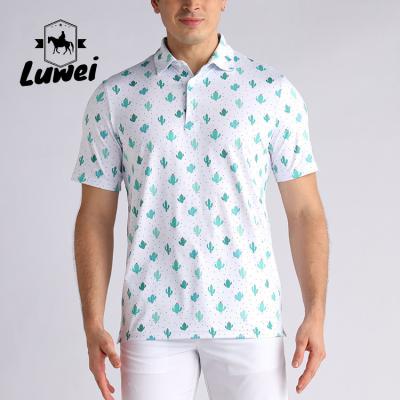 China Frühjahrs-sublimierte Stickerei Polo-Shirts Polyester formaler kurzer Ärmel zu verkaufen