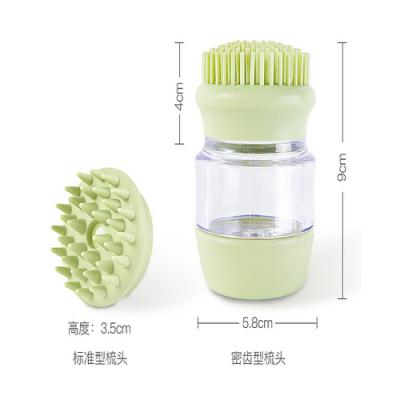 China Viable Dog Silicone Bath Massage Comb Brush For Dog Grooming for sale