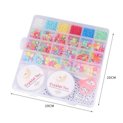 China Fashoin 26 Latticework Beautiful Colorful Beads Children Interesting Educational Toys Stained Glass Beads for sale