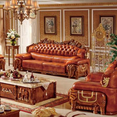 China (Others) Hot Sale Australia Europe America Luxury Hotel Adjustable Home Wooden Products Hand Cut Combination Sofa Living Room Set Elephant Leather for sale