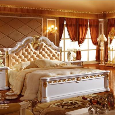 China (Other) Hotel Solid Wood Adjustable Nordic 24K Gold Plated Marble Bedroom Furniture for sale