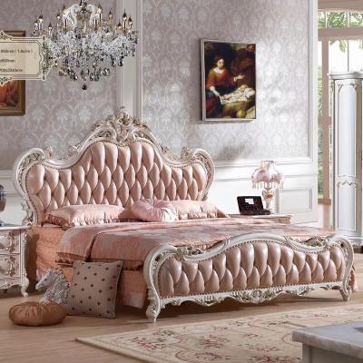 China (Others) 5 Piece Adjustable Antique Royal European Solid Wood Bedroom Furniture, Classic Bedroom for sale