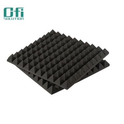 China Highly Effective Sound Absorption Eco-friendly Fireproof  Soundproof Wall Decoration Absorbs Sound Polyester Acoustic Foam for sale