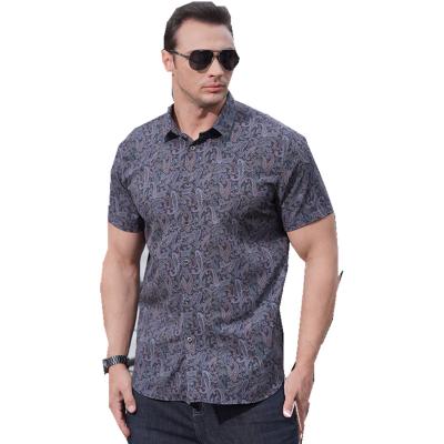 China NEW Viable Men's Fashion Summer Elasticity Hawaiian Shirt High Quality Male Beach Shirt Short Sleeve Print Top Plus Size 10XL for sale