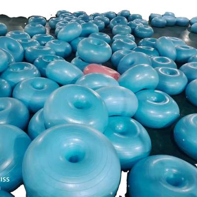 China High Quality PVC Round Inflatable Yoga Ball Balance Multicolor Customized Yoga Fitness Ball for sale