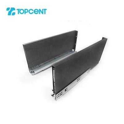 China TOPCENT 45mm slides Kitchen push to open soft close Furniture hardware Ultra-thin drawer sliders for sale