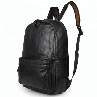 China DAY BACKPACK Black Genuine Leather Men's Laptop Bag Vintage Leather Men's Shoulder Bag for sale